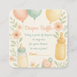 Niedliche Babydusche Windelwaschkarte Begleitkarte