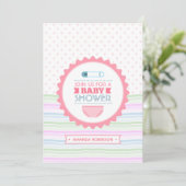 Niedliche Babyduschen Einladung (Stehend Vorderseite)