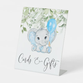 Niedliche Babyduschkarten und Geschenke für Elefan Sockelschild