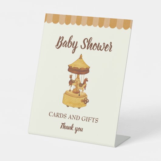 Niedliche Babyduschkarten und -geschenke Sockelschild (Vorderseite)