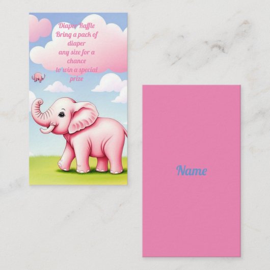 Niedliche Babyelephon-Abschlusskarte Begleitkarte (Vorne/Hinten)