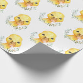 Niedliche Babyente Geschenkpapier (Ecke)