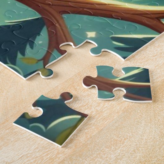 Niedliche Babyeule nachts mit Mond Puzzle (Seite)