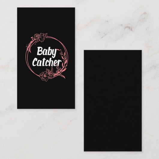 Niedliche Babyfänger Doula Midfrau Blume für Gebur Visitenkarte (Vorne/Hinten)