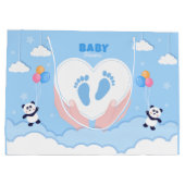 niedliche Babyfuß-Dusche Große Geschenktüte (Rückseite)