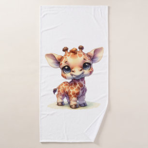 Niedliche Babygiraffe Badehandtuch