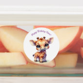 Niedliche Babygiraffe Etiketten (Befestigt)