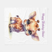 Niedliche Babygiraffe Fleecedecke (Vorderseite (Horizontal))