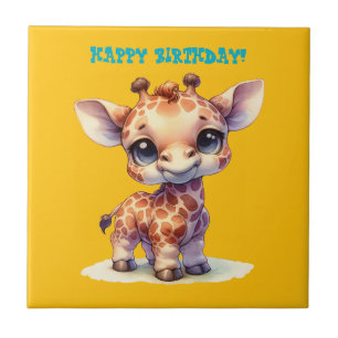 Niedliche Babygiraffe Fliese