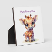 Niedliche Babygiraffe Fotoplatte (Vorderseite)
