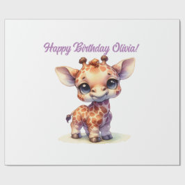 Niedliche Babygiraffe Geschenkpapier