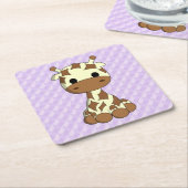 Niedliche Babygiraffe Kawaii Cartoon Untersetzer (angewinkelt)