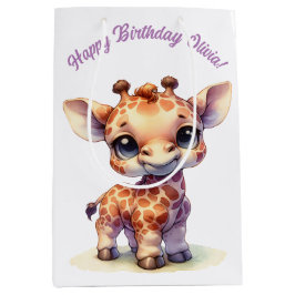 Niedliche Babygiraffe Mittlere Geschenktüte