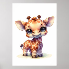 Niedliche Babygiraffe Poster