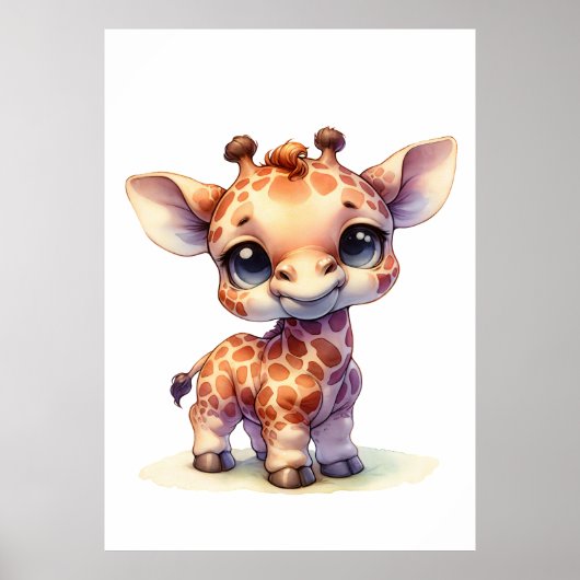 Niedliche Babygiraffe Poster (Vorne)