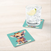 Niedliche Babygiraffe Rechteckiger Pappuntersetzer (Vor Ort)