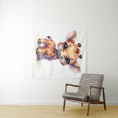 Niedliche Babygiraffe Wandteppich (Beispiel (Horizontal))