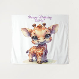 Niedliche Babygiraffe Wandteppich