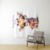 Niedliche Babygiraffe Wandteppich (Beispiel)