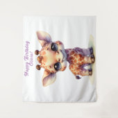 Niedliche Babygiraffe Wandteppich (Vorderseite)
