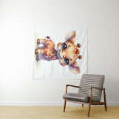 Niedliche Babygiraffe Wandteppich (Beispiel (Horizontal))
