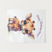 Niedliche Babygiraffe Wandteppich (Vorderseite (Horizontal))