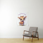 Niedliche Babygiraffe Wandteppich (Beispiel)