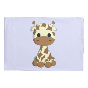Niedliche Babygiraffen-Cartoonkinder Kissenbezug
