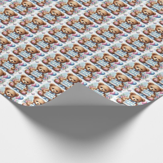 Niedliche Babyjungjungjungjung Geschenkpapier (Ecke)