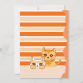 niedliche Babykatze, Babydusche Einladung (Rückseite)