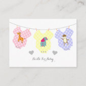 Niedliche Babykleidung Begleitkarte (Rückseite)