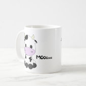 Niedliche Babykuh-Cartoonkinder Kaffeetasse (Vorderseite Links)