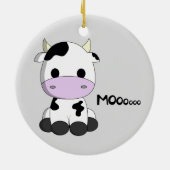 Niedliche Babykuh-Cartoonkinder Keramik Ornament (Hinten)