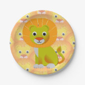 Niedliche Babylatte in Vintagem Druckmuster Pappteller (Vorderseite)