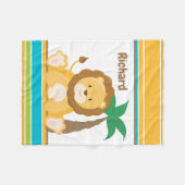 Niedliche Babylöwejungen addieren Namen Fleecedecke (Vorderseite (Horizontal))