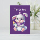 Niedliche Babymädchen Dankeskarte (Stehend Vorderseite)