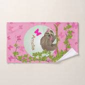 Niedliche Babymatte mit rosa Schmetterlingen Badet Badhandtuch Set (Handtuch)