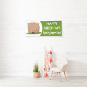 Niedliche Babymutter personalisierter Cartoon Gebu Banner (Insitu)