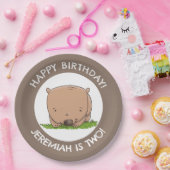 Niedliche Babymutter personalisierter Cartoon Gebu Pappteller (Party)