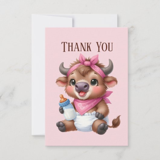 Niedliche Babynahrung Dankeskarte (Vorderseite)