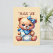 Niedliche Babynahrung Dankeskarte (Stehend Vorderseite)