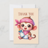 Niedliche Babynahrung Dankeskarte (Vorderseite)