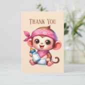 Niedliche Babynahrung Dankeskarte (Stehend Vorderseite)