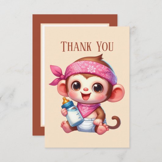 Niedliche Babynahrung Dankeskarte (Vorne/Hinten)