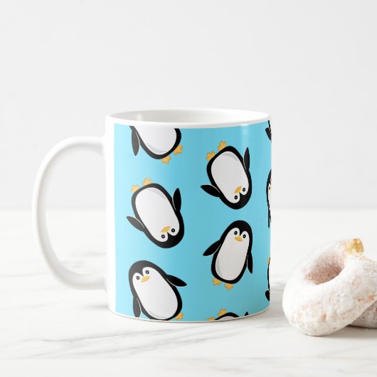 Niedliche BabyPenguins gefroren Tee oder gefroren Kaffeetasse (Mit Donut)