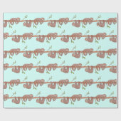 Niedliche Babysäulen mit Aquarellfarbe auf Baummus Geschenkpapier (Flach)