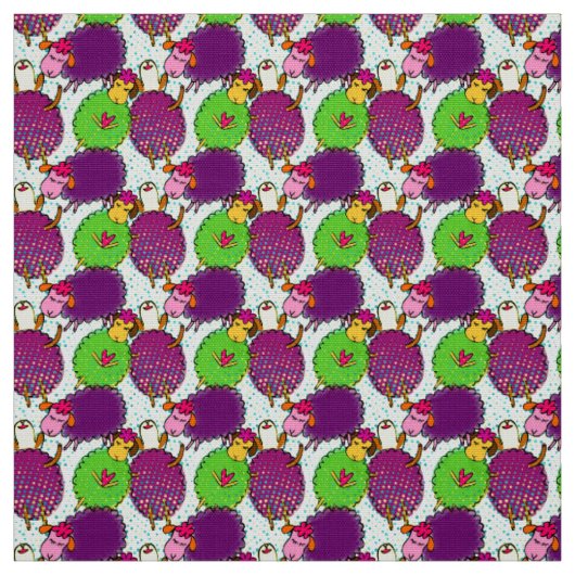 Niedliche Babyschlafenschafe doddles Stoff (Muster)
