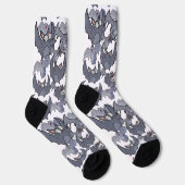 Niedliche Babyschläger Grau-weiße Coole Männer Socken (Rechts)