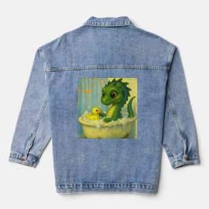 Niedliche Babyseeschwanzfantasie Jeansjacke