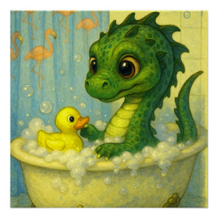 Niedliche Babyseeschwanzfantasie Poster